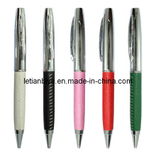 Promoción bolígrafo de Metal con cuero color (LT-Y135)